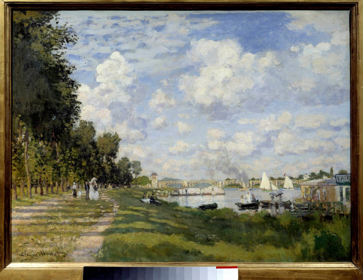 Claude Monet (1840-1926) Argenteuil Basin -maalaus 1872 su. 0,6 x 0,8 m Pariisi, Musee d