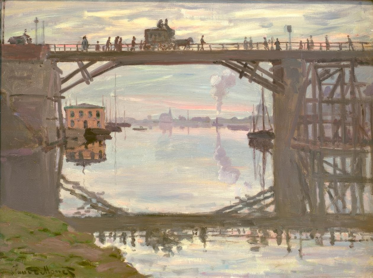 Le pont de bois (Die Holzbrücke) tekijältä Claude Monet