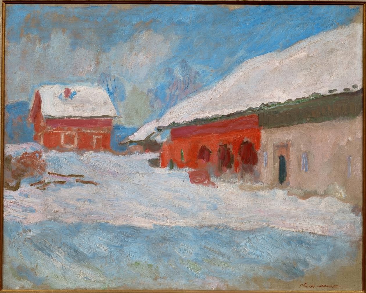 Les Maisons rouges à Björnegaard (Norja) tekijältä Claude Monet