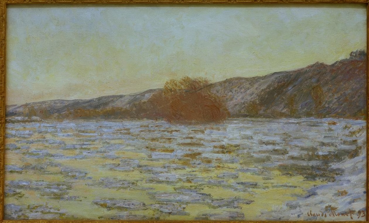 Les glaçons, effet de cépuscule tekijältä Claude Monet