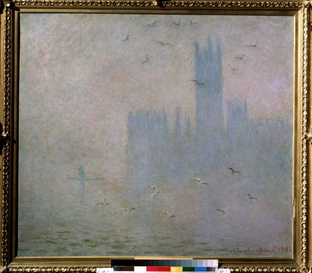 ""Lokit, Thames, Lontoon parlamentti"" (Lokit.Thames Lontoossa. Parlamenttitalo) Claude Monet