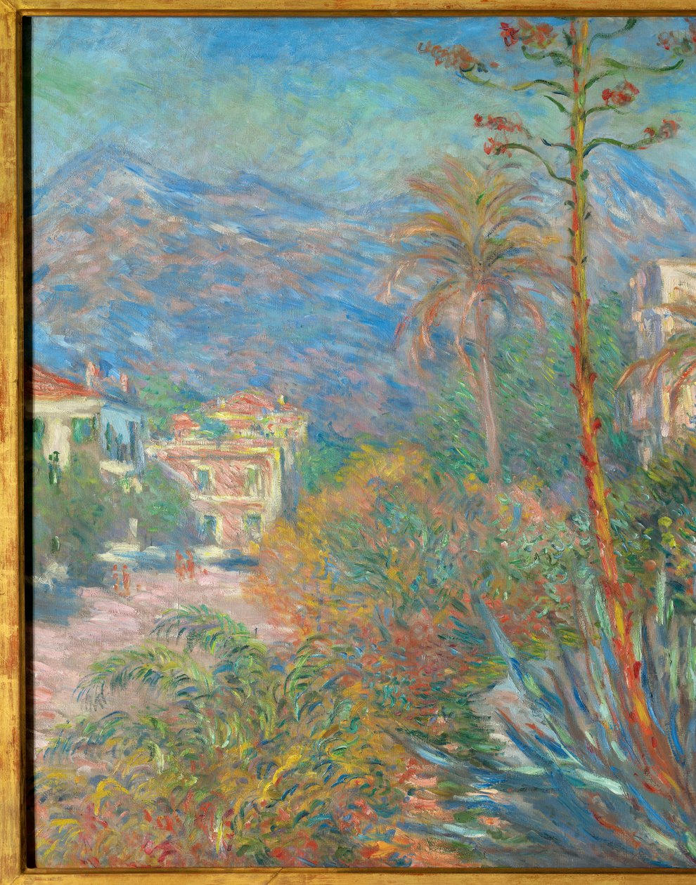 Les villas a Bordighera,1884 (öljy kankaalle) tekijältä Claude Monet