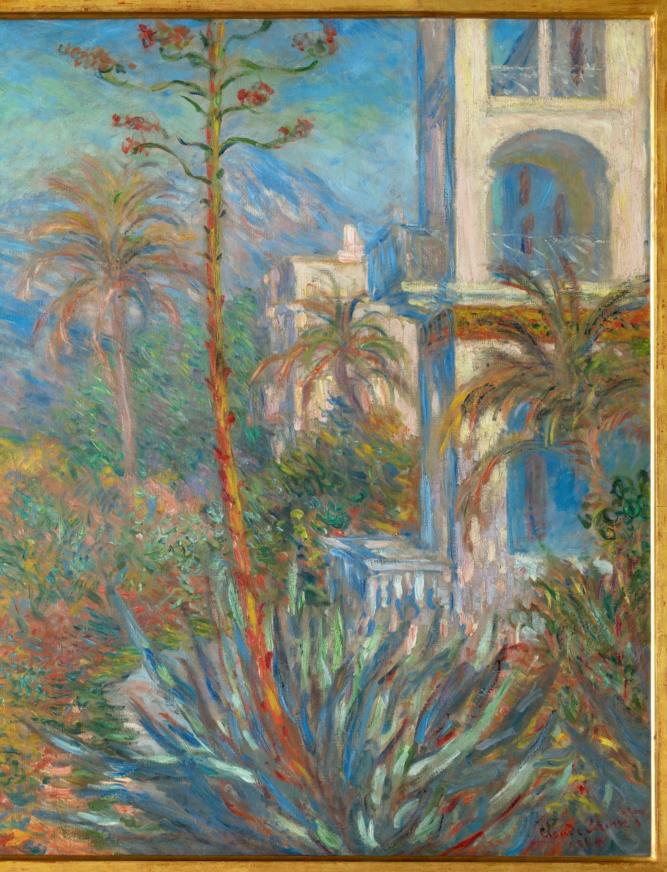 Les villas a Bordighera,1884 (öljy kankaalle) tekijältä Claude Monet