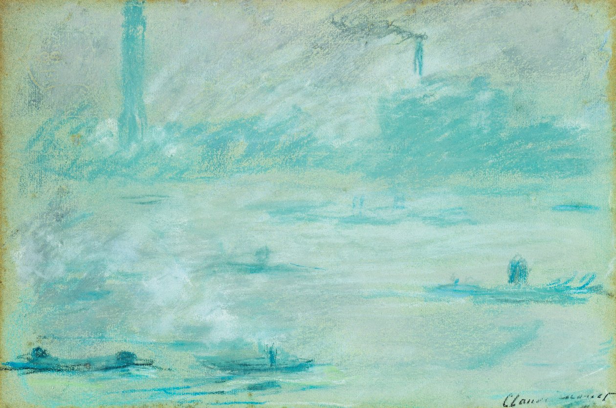 Lontoo, Boats on the Thames; Lontoo, Boats on the Thames, 1901 tekijältä Claude Monet
