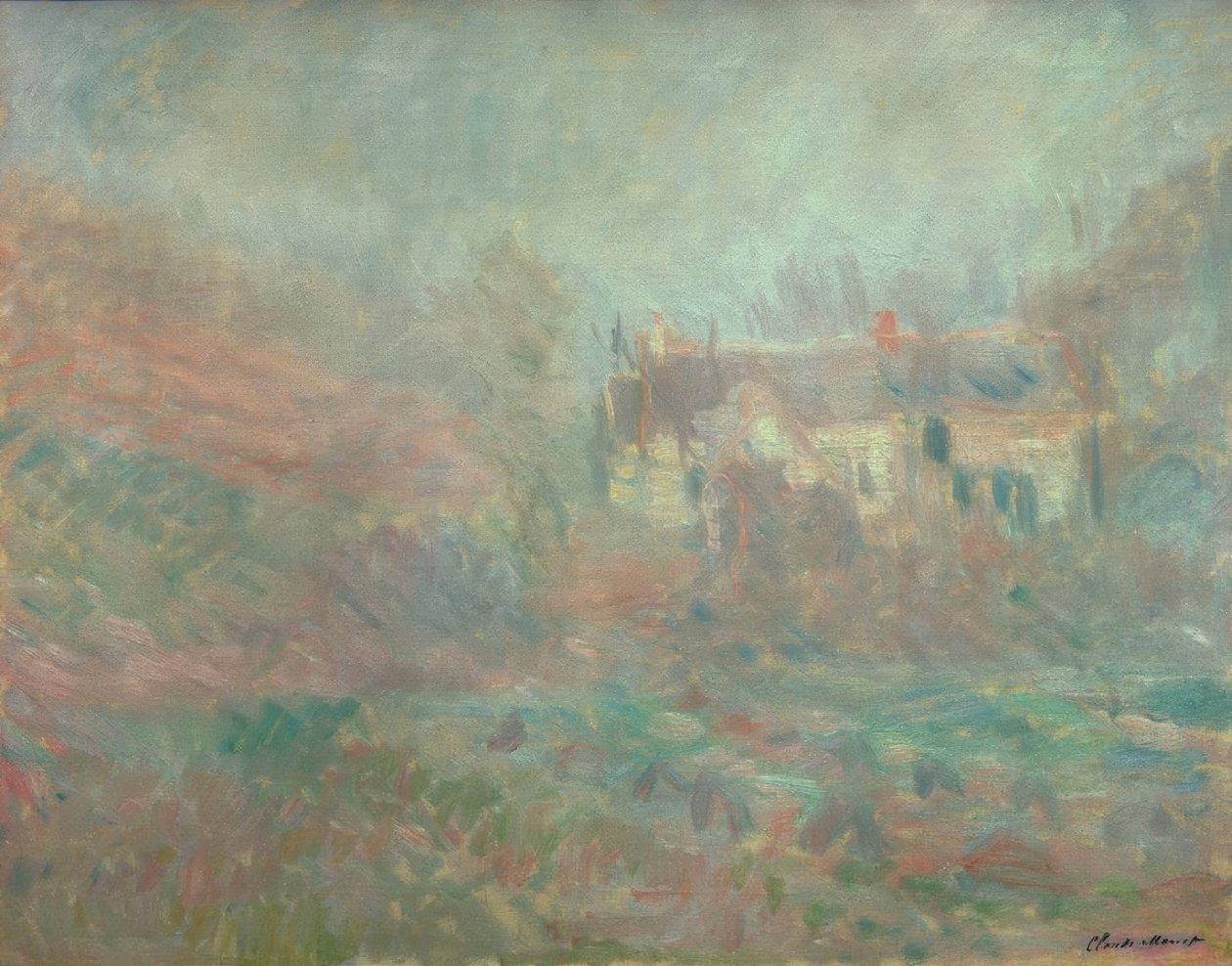 Talot Falaisessa, sumu tekijältä Claude Monet