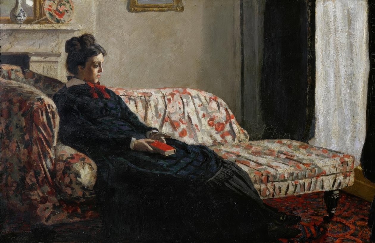 Meditaatio. Madame Monet au canapé tekijältä Claude Monet