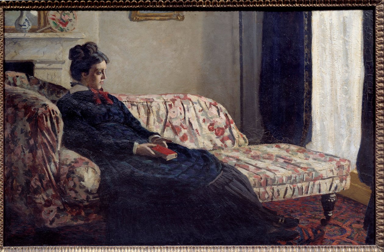 Meditaatio tai Madame Monet canapessa Claude Monet