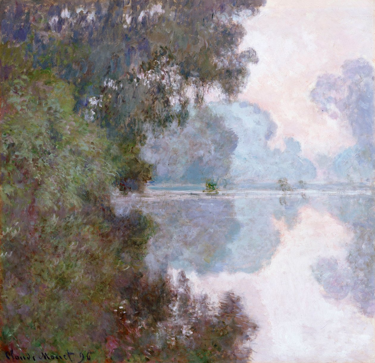 Aamu Seinen varrella, lähellä Givernyä, 1896 tekijältä Claude Monet