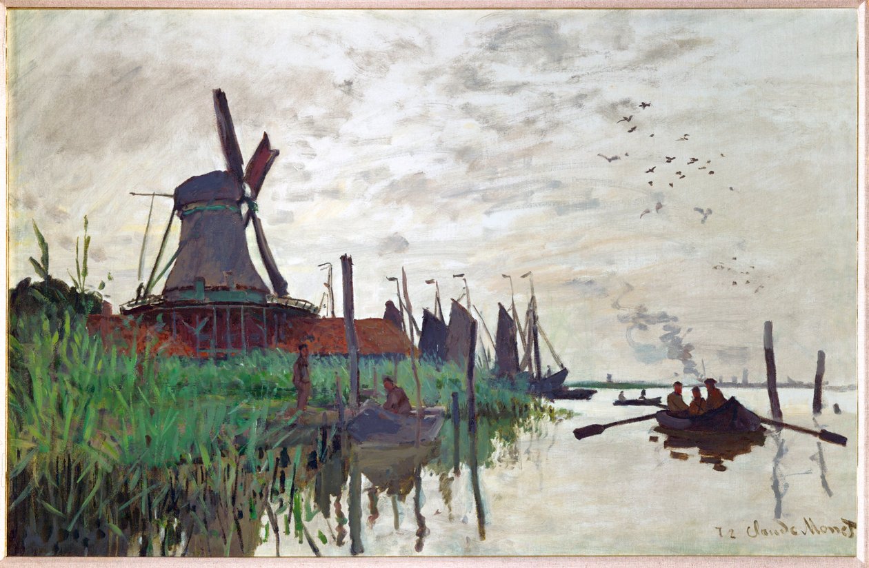 Moulin a Zaandam (öljy kankaalle) tekijältä Claude Monet