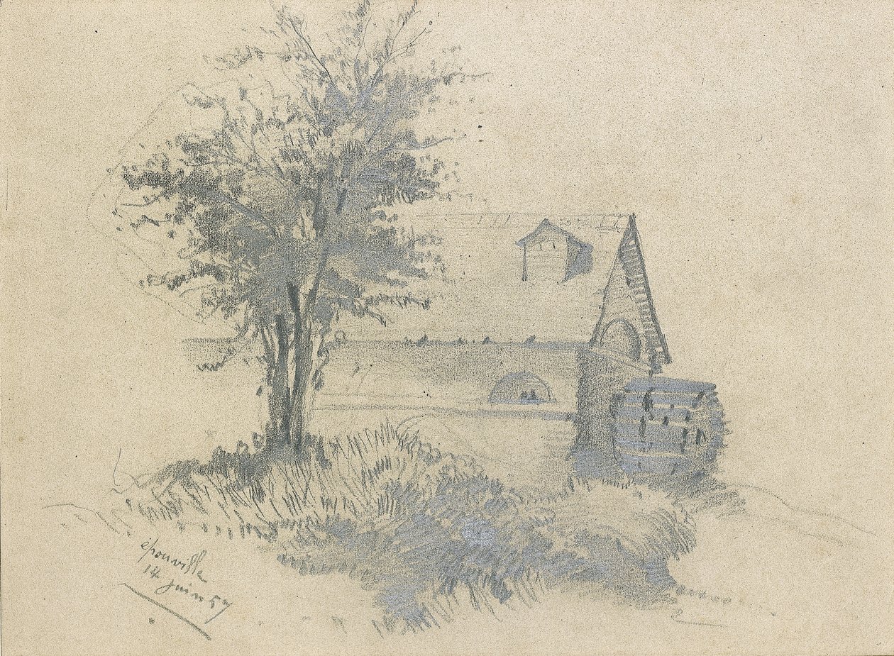 Moulin Lezardessa, 1857 tekijältä Claude Monet