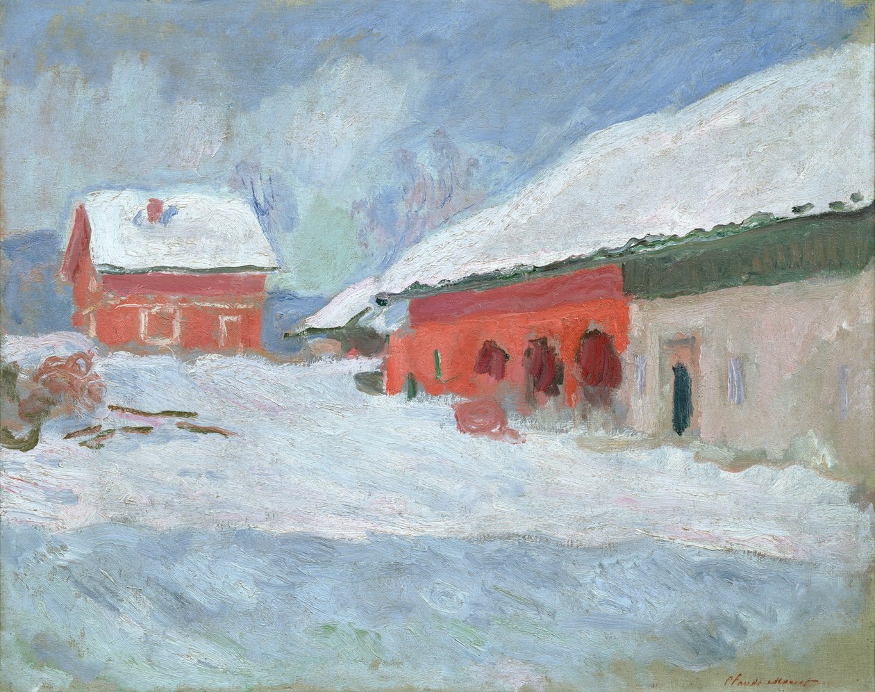 Norja, Punaiset talot Bjornegaardissa, 1895 tekijältä Claude Monet
