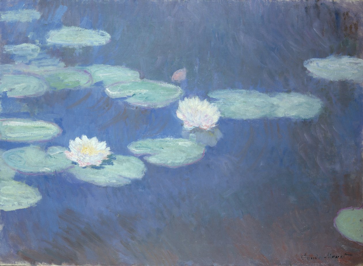 Nympheas, n. 1916-1919 (öljy kankaalle) tekijältä Claude Monet