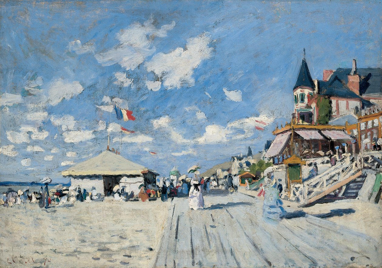 Trouvillen rannalla, 1870 tekijältä Claude Monet