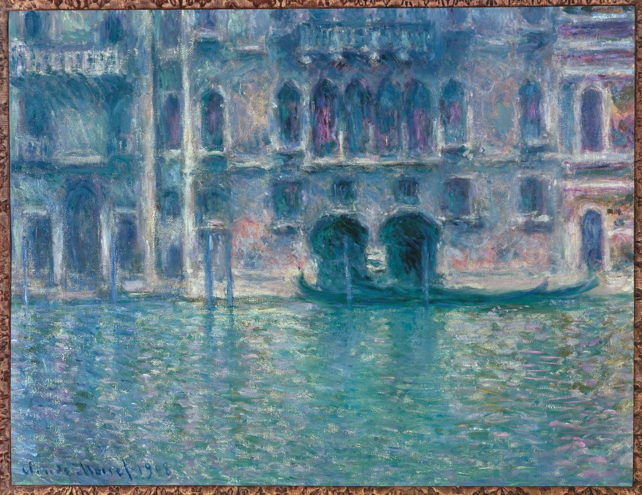 Palazzo da Mula, Venetsia (öljy kankaalle) tekijältä Claude Monet