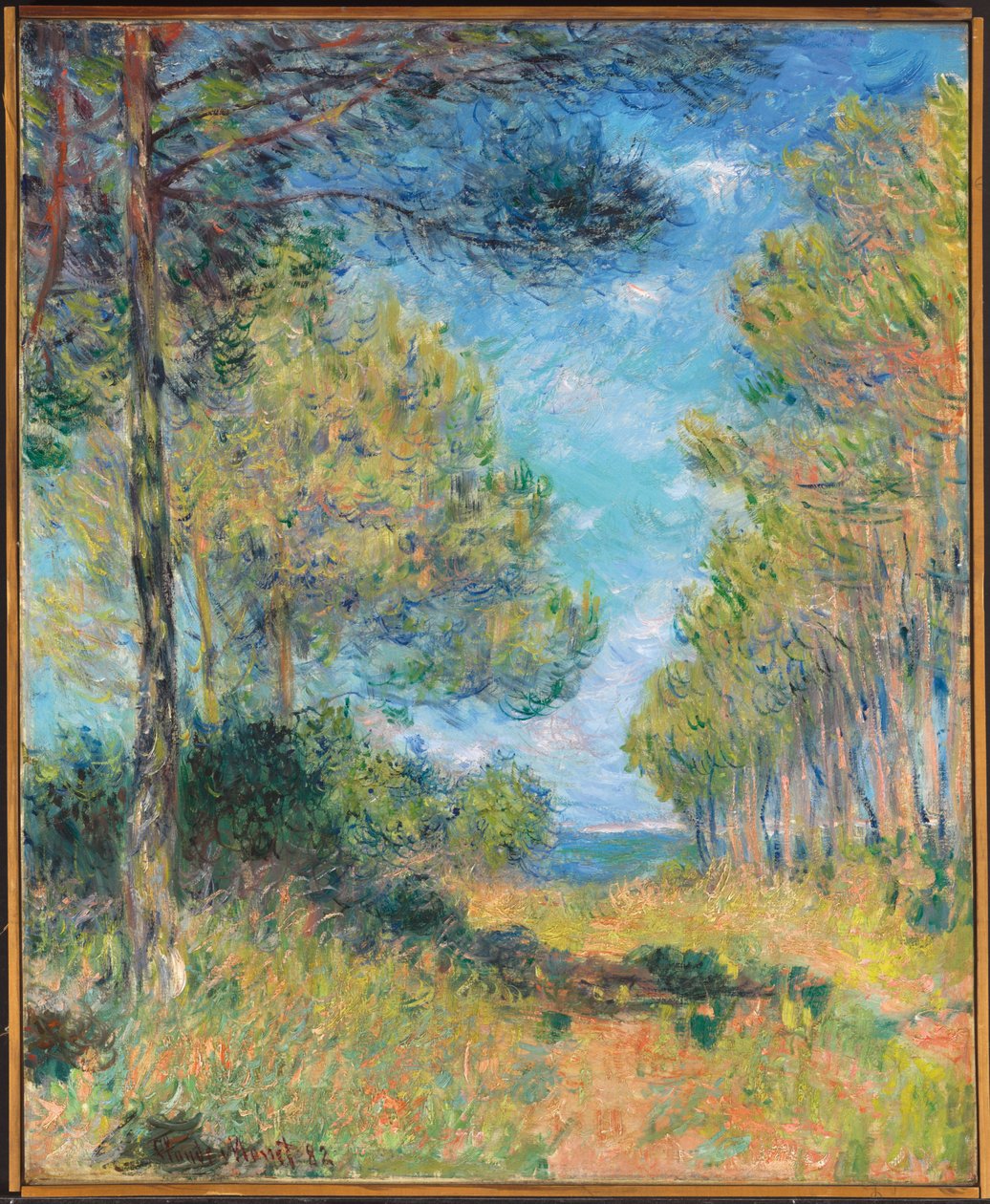 Pine Tree Path Varengevillessä; Allee de sapins Varengeville, 1882 tekijältä Claude Monet
