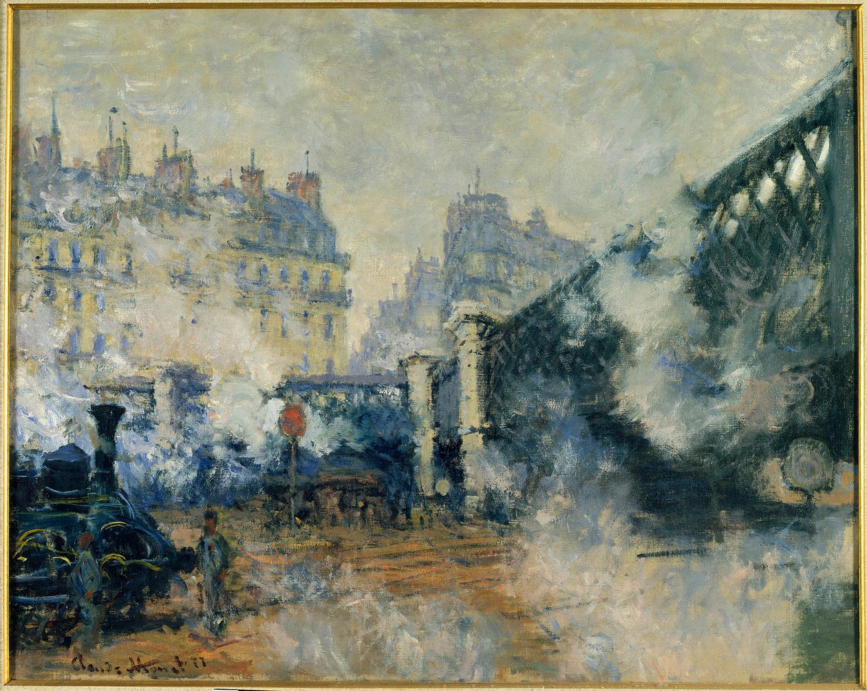 Euroopan silta ja Pyhän Lasaruksen asema (Saint-Lazare) Claude Monet