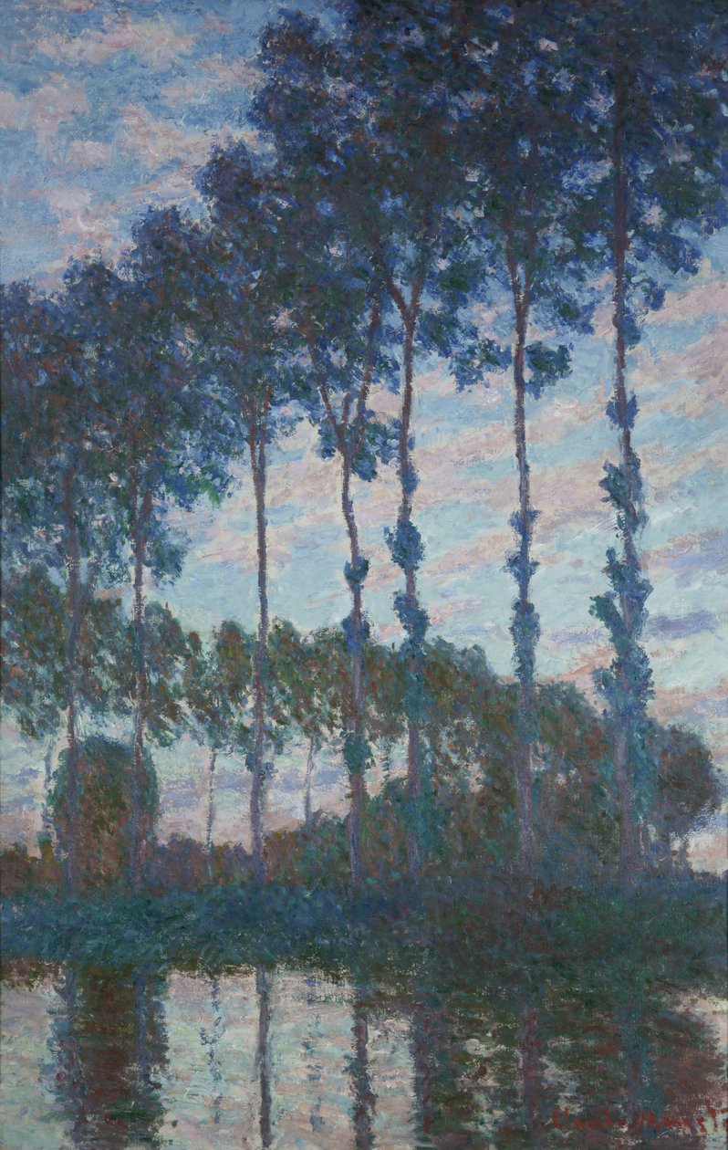 Poppelit Epten rannalla, Iltaefekti, 1891 tekijältä Claude Monet