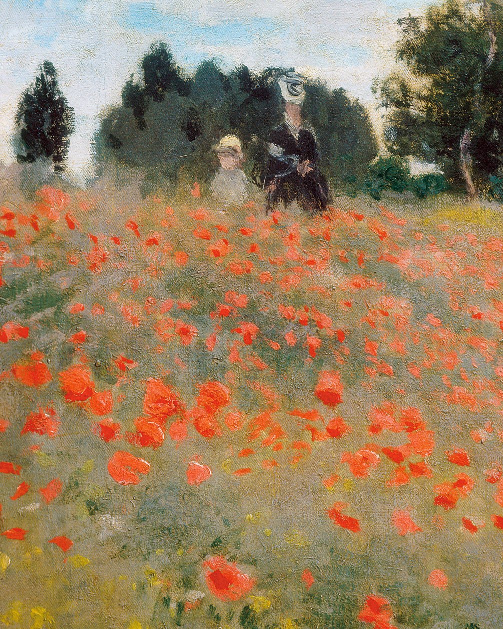 Unikot, Argenteuilin ympäristö (yksityiskohta). Claude Monet