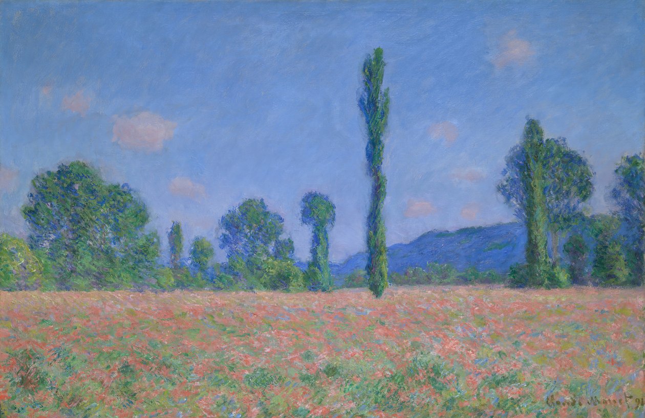 Poppy Field Giverny, 189091. tekijältä Claude Monet