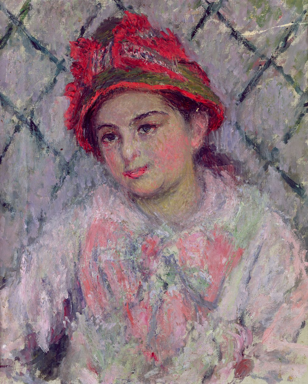Blanche Hoscheden (1864-1947) muotokuva nuorena tytönä, n. 1880 tekijältä Claude Monet