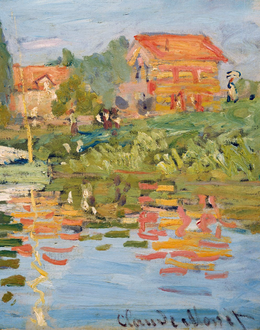 Regatat Argenteuilissa, n. 1872 (öljy kankaalle) (yksityiskohta) tekijältä Claude Monet