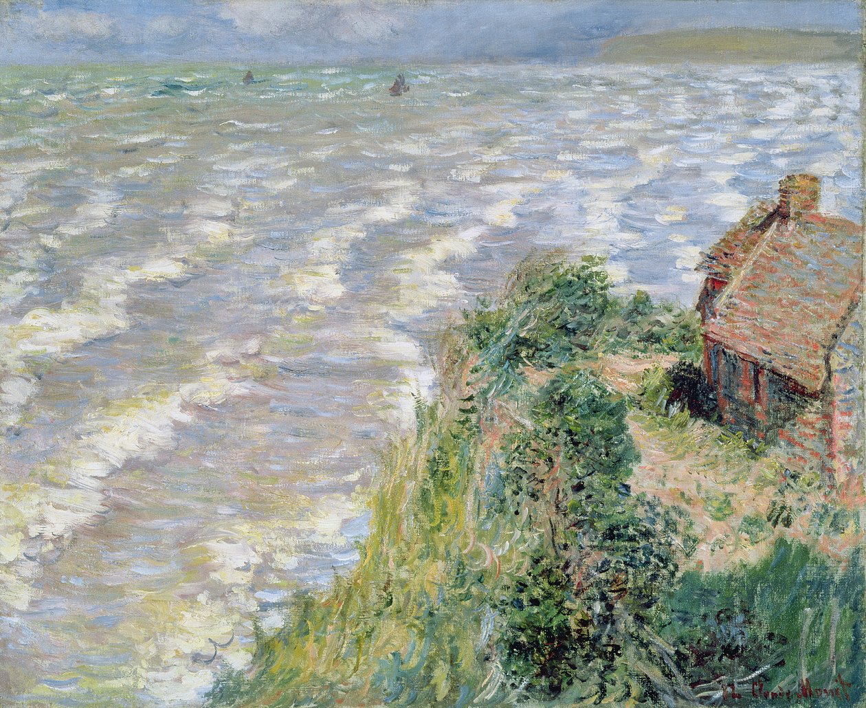 Nousuvesi Pourvillessä, 1882 tekijältä Claude Monet