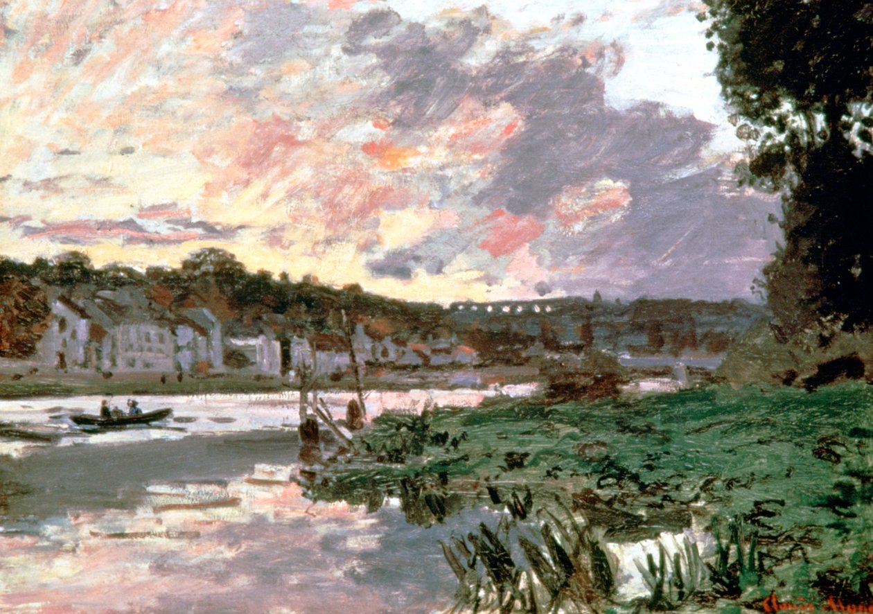 Seine-joki Bougivalissa, 1870 tekijältä Claude Monet