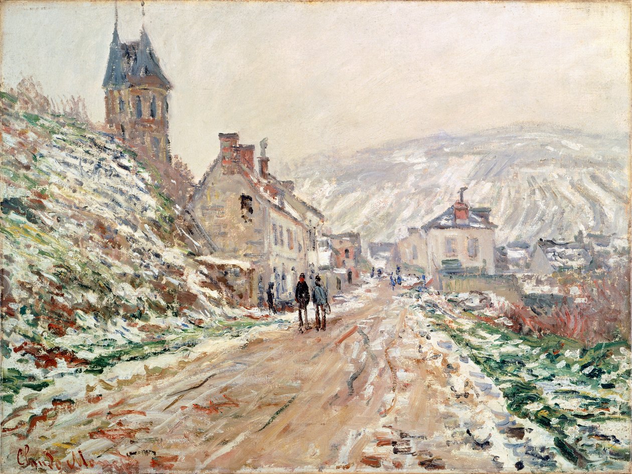 Road Vetheuilissa talvella, Claude Monet (1840-1926) tekijältä Claude Monet