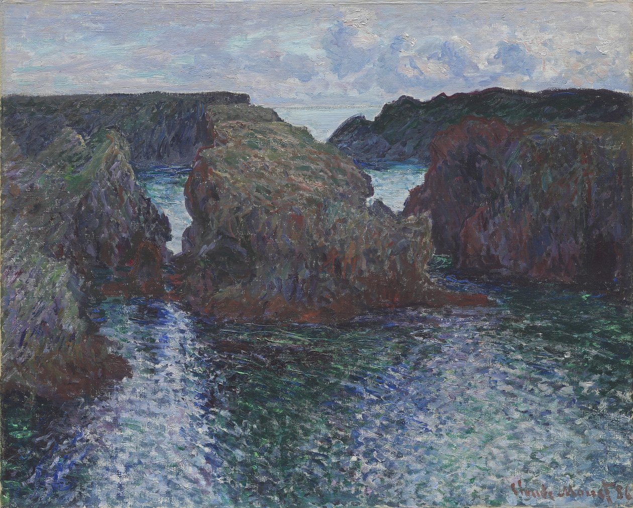 Kivet Port-Goulpharissa, Belle-Îlessa, 1886 tekijältä Claude Monet