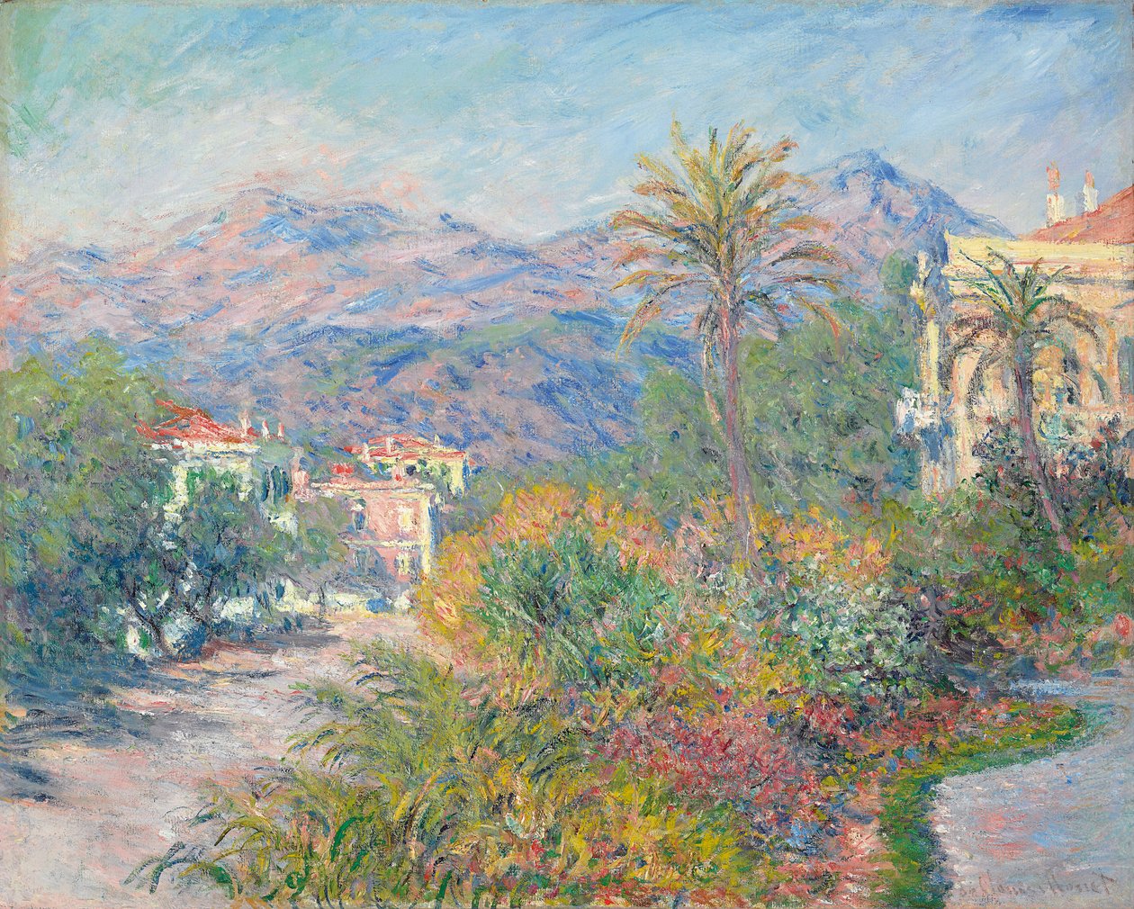 Roomalainen tie Bordigherassa; Roomalainen tie Bordigherassa, 1884 tekijältä Claude Monet