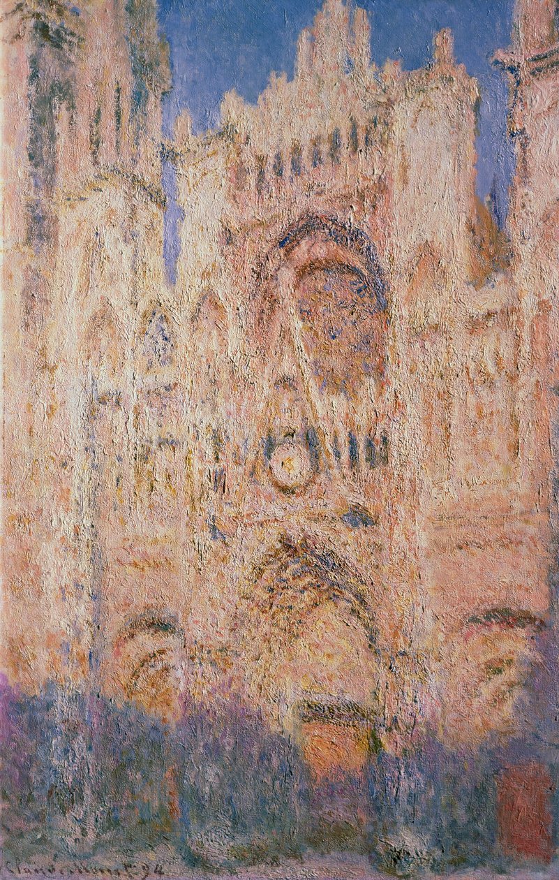 Rouenin katedraali auringonlaskun aikaan, 1892-1894. tekijältä Claude Monet
