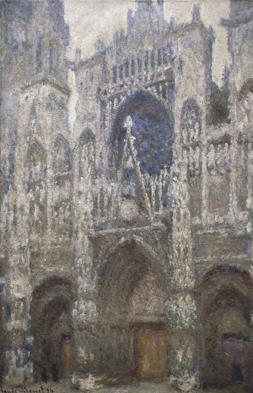 Rouenin katedraali, länsiportaali, Harmony in Grey, 1894 tekijältä Claude Monet