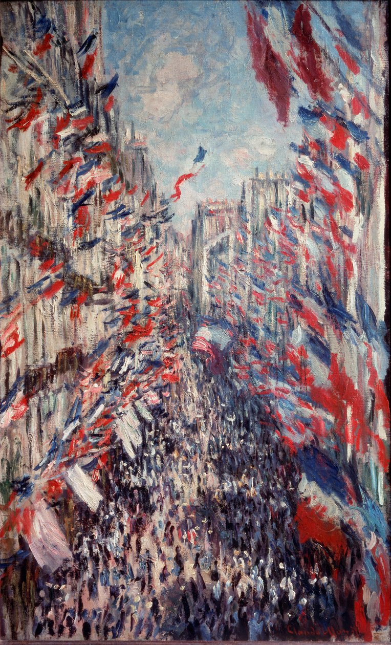 Rue Montorgueil Pariisissa tekijältä Claude Monet