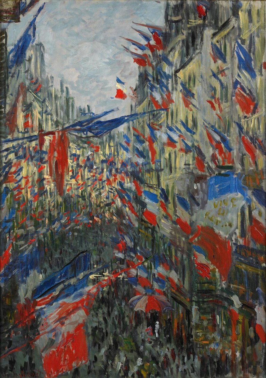 Rue Saint-Denis, juhla 30. kesäkuuta 1878 1878. tekijältä Claude Monet