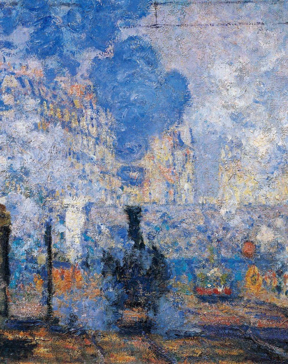 Saint Lazaren asema, kirjoittanut Claude Monet tekijältä Claude Monet