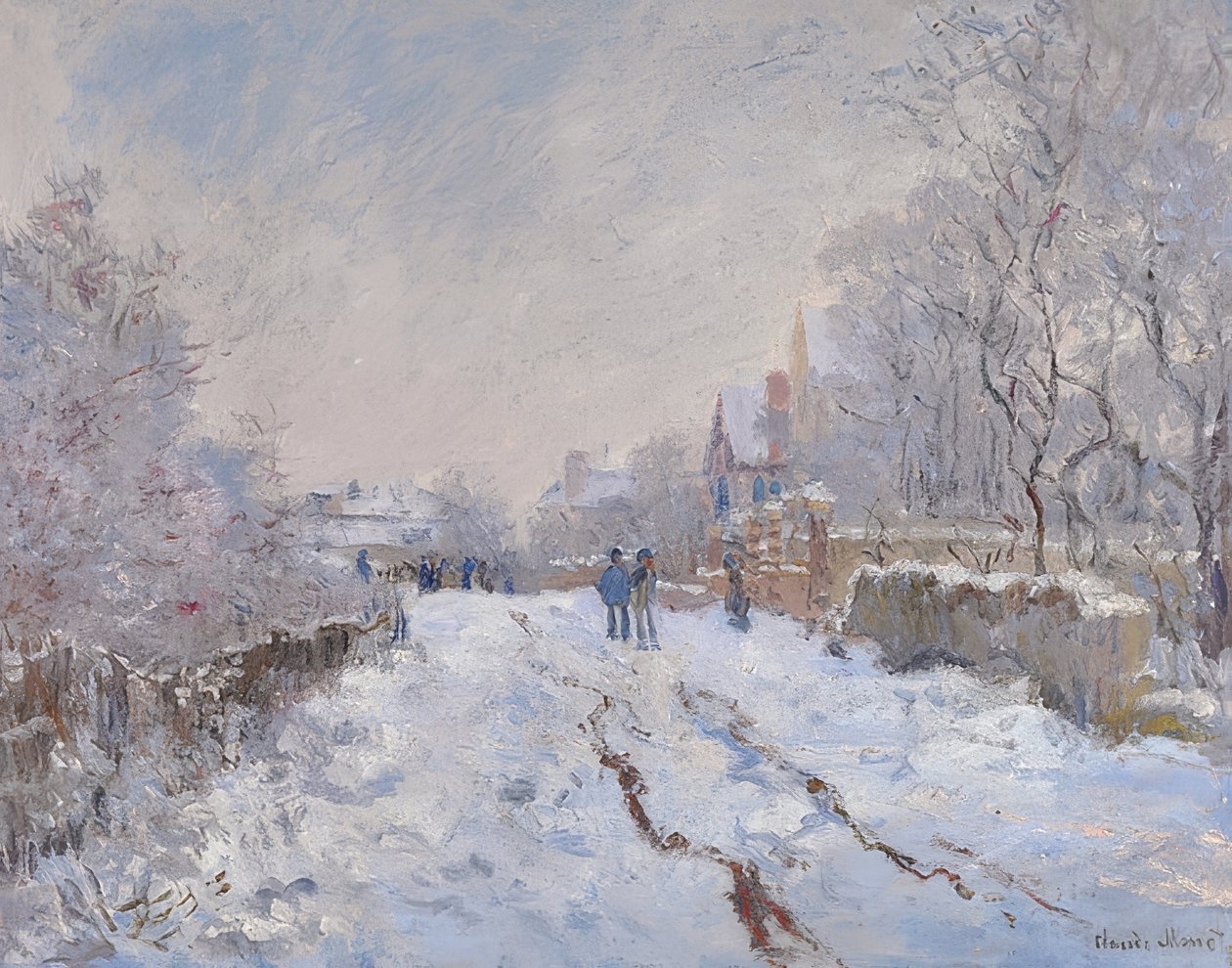Lunta Argenteuilissa. 1875 tekijältä Claude Monet