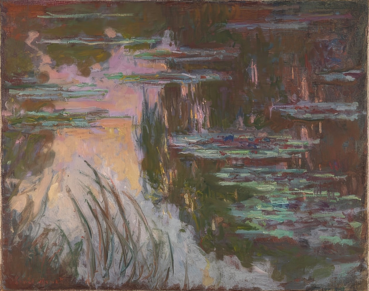 Lumpeet iltavaloissa. Noin 1907 tekijältä Claude Monet