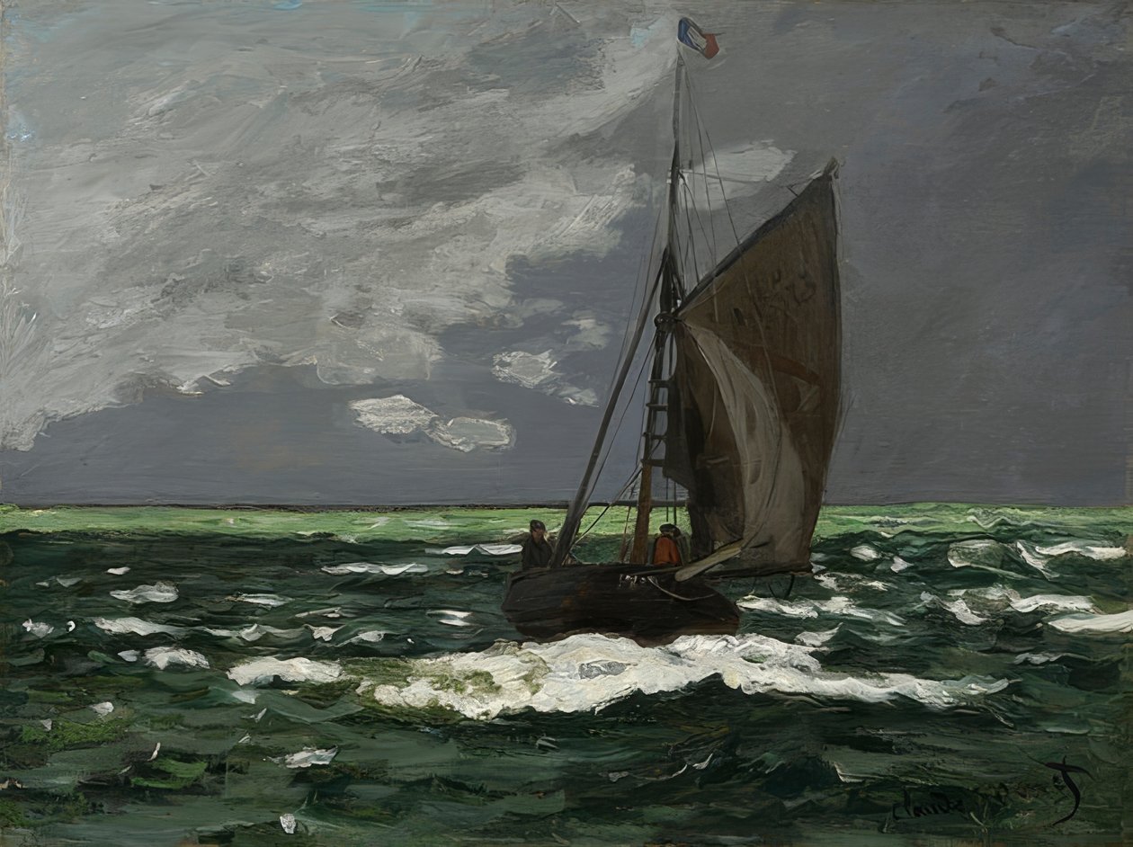 Merimaisema, myrsky. 1866 tekijältä Claude Monet