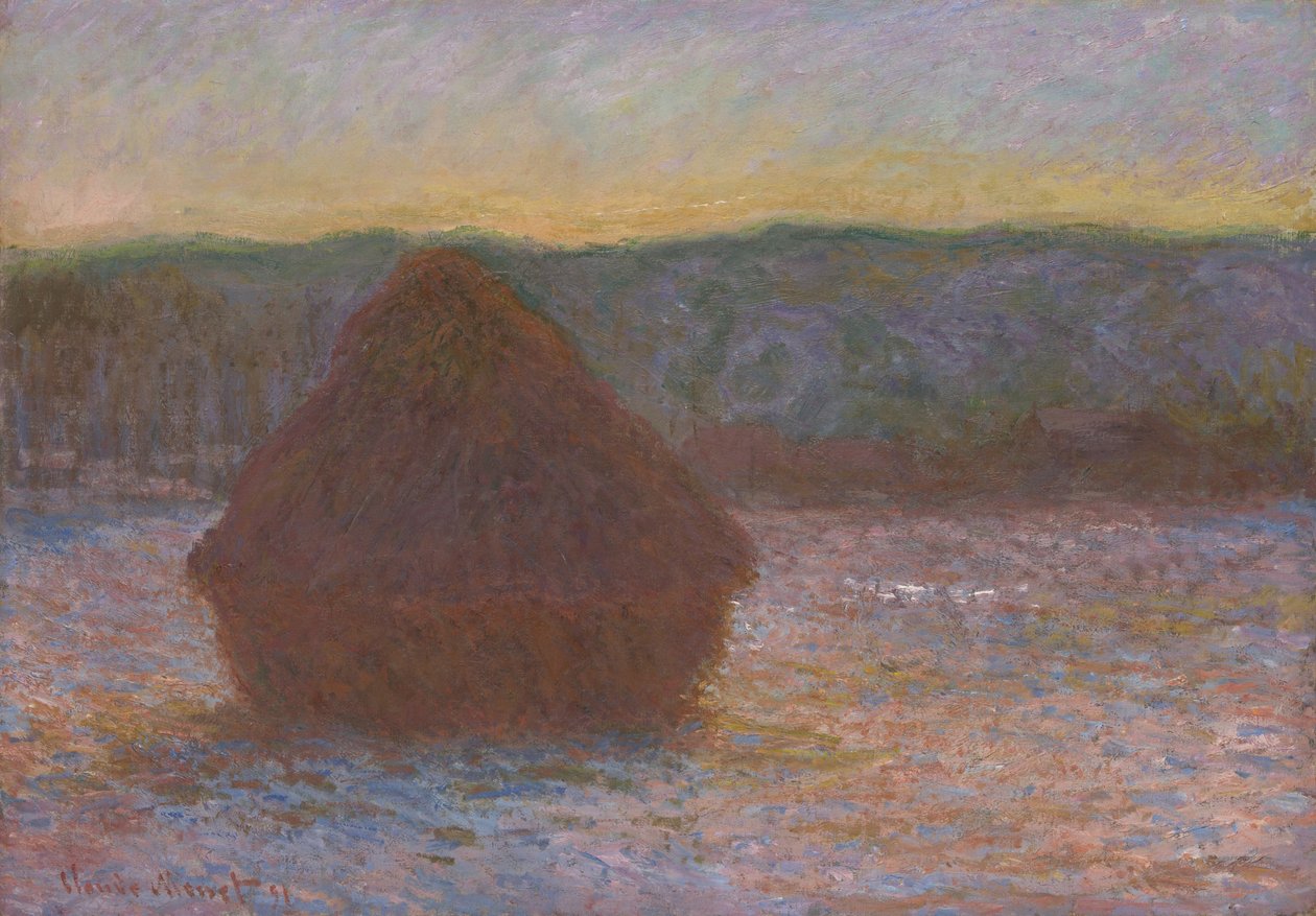 Pino vehnää (sulatus, auringonlasku) tekijältä Claude Monet