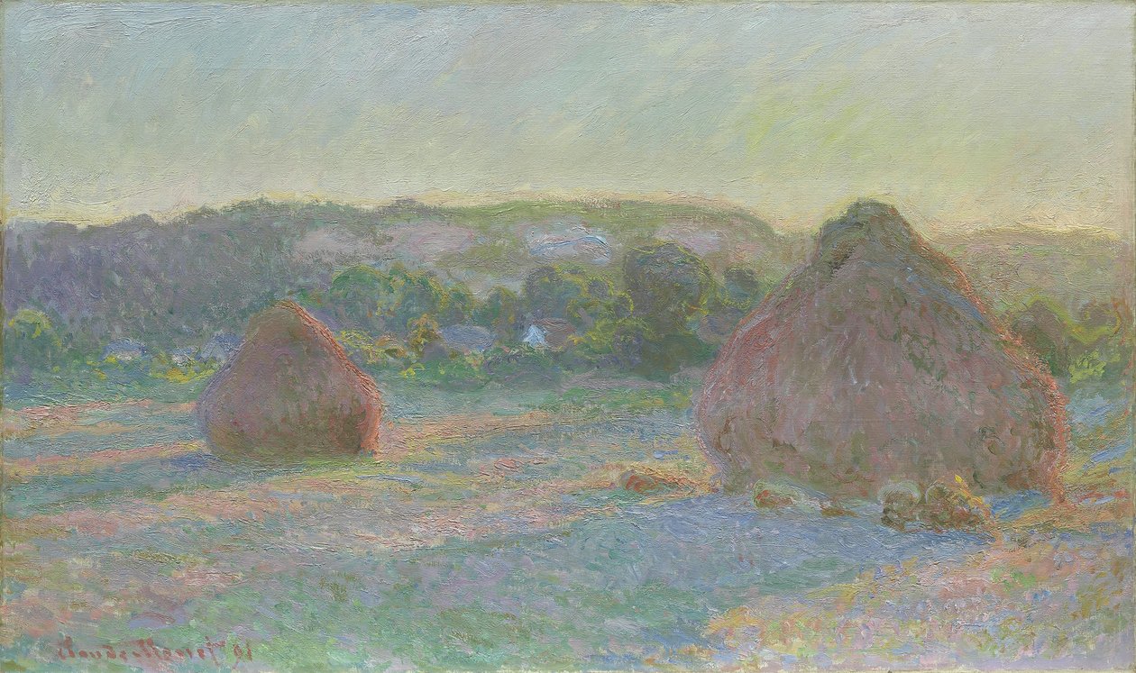 Vehnäpinoja, kesän loppu, 1890-91 tekijältä Claude Monet