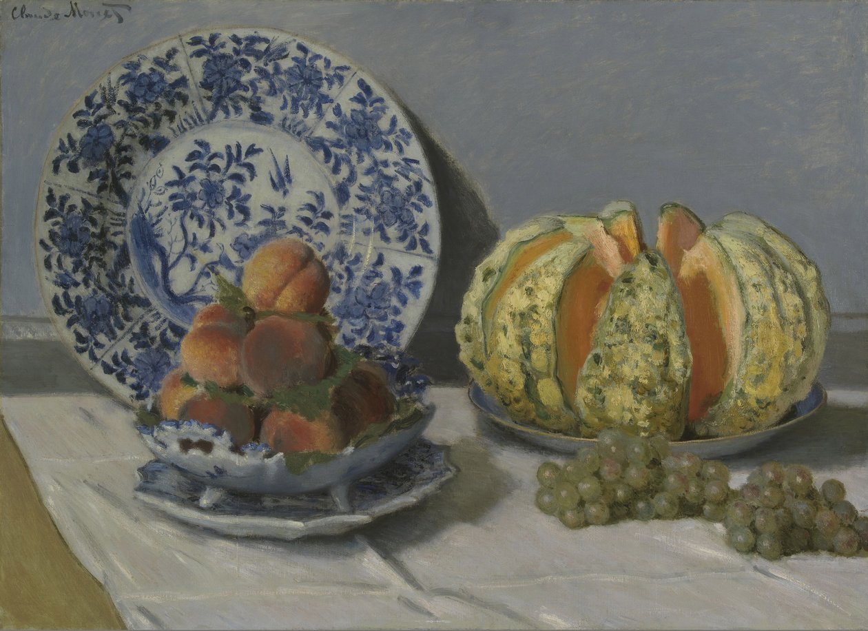 Asetelma melonin kanssa tekijältä Claude Monet