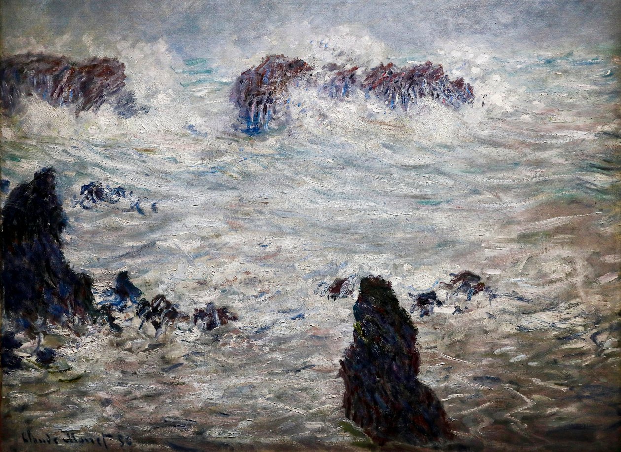 Myrsky, Belle-îlen rannikko tekijältä Claude Monet