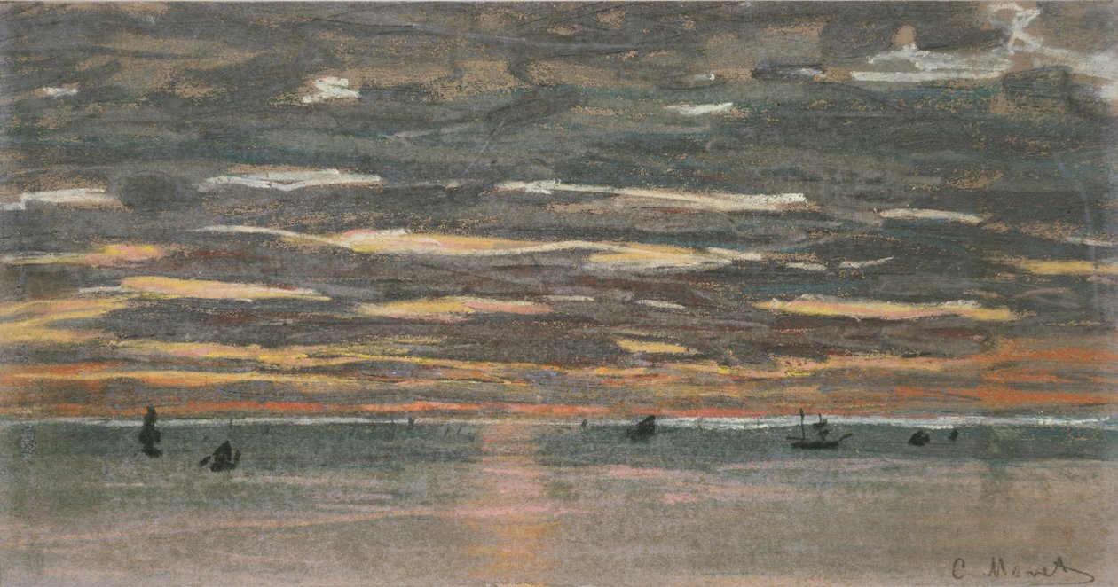 Auringonlasku merellä, 1865-1870 tekijältä Claude Monet