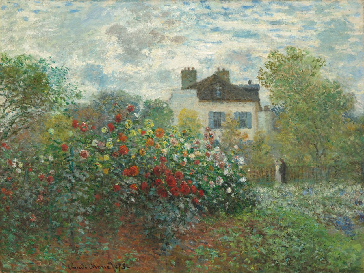 Taiteilijan puutarha Argenteuilissa (Daalioiden puutarhan kulma) tekijältä Claude Monet