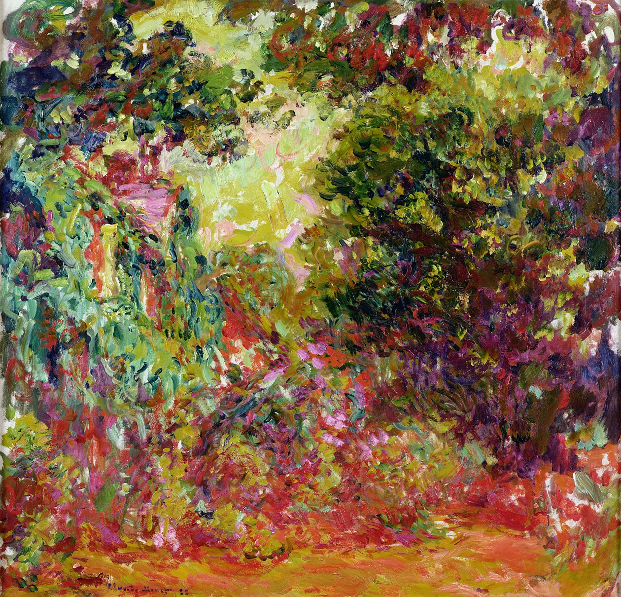 Taiteilijatalo ruusutarhasta tekijältä Claude Monet