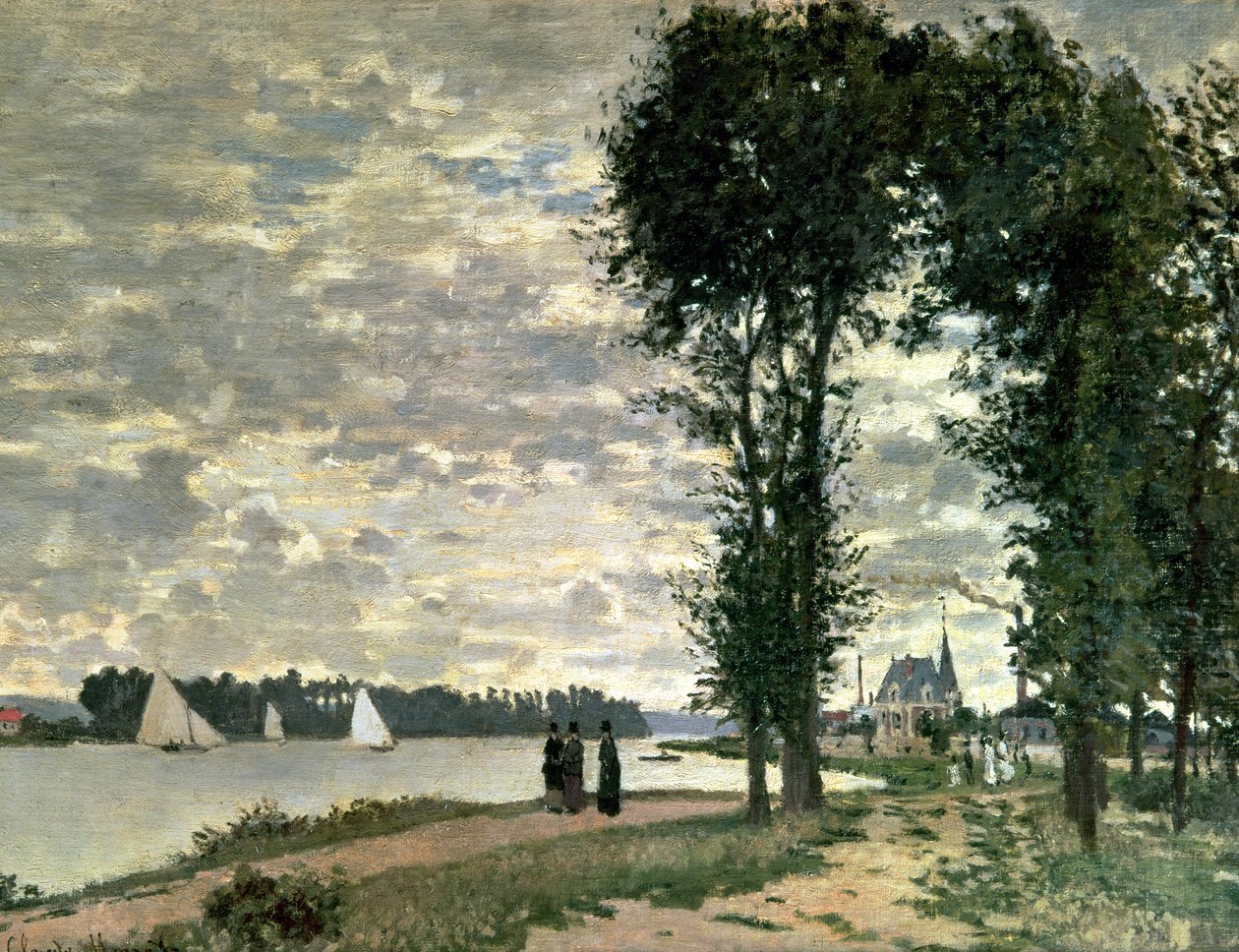 Seinen ranta Argenteuilissa, 1872 tekijältä Claude Monet