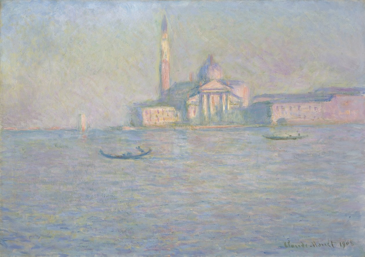 San Giorgio Maggioren kirkko, Venetsia (öljy kankaalle) tekijältä Claude Monet