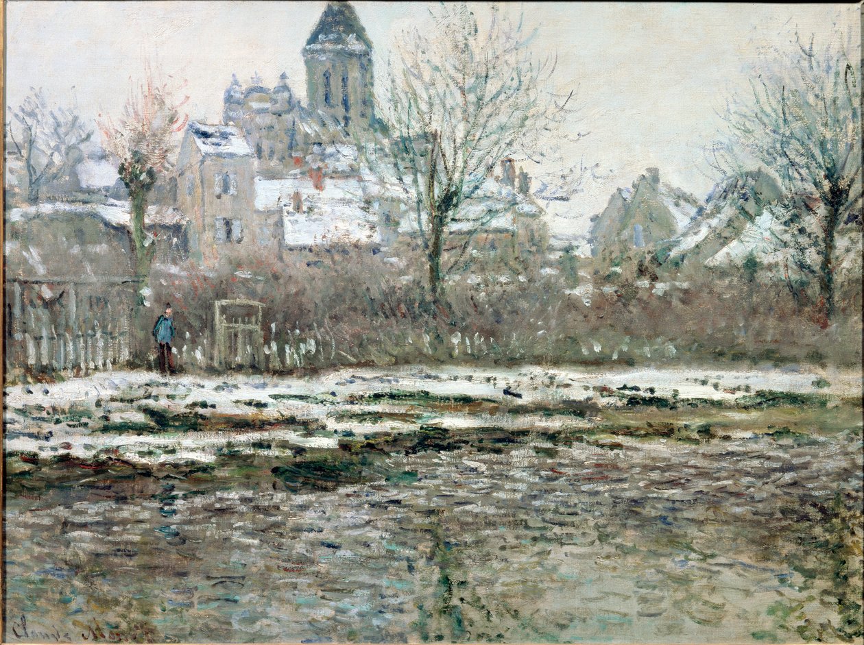 Vetheuilin kirkko lumen alla tekijältä Claude Monet