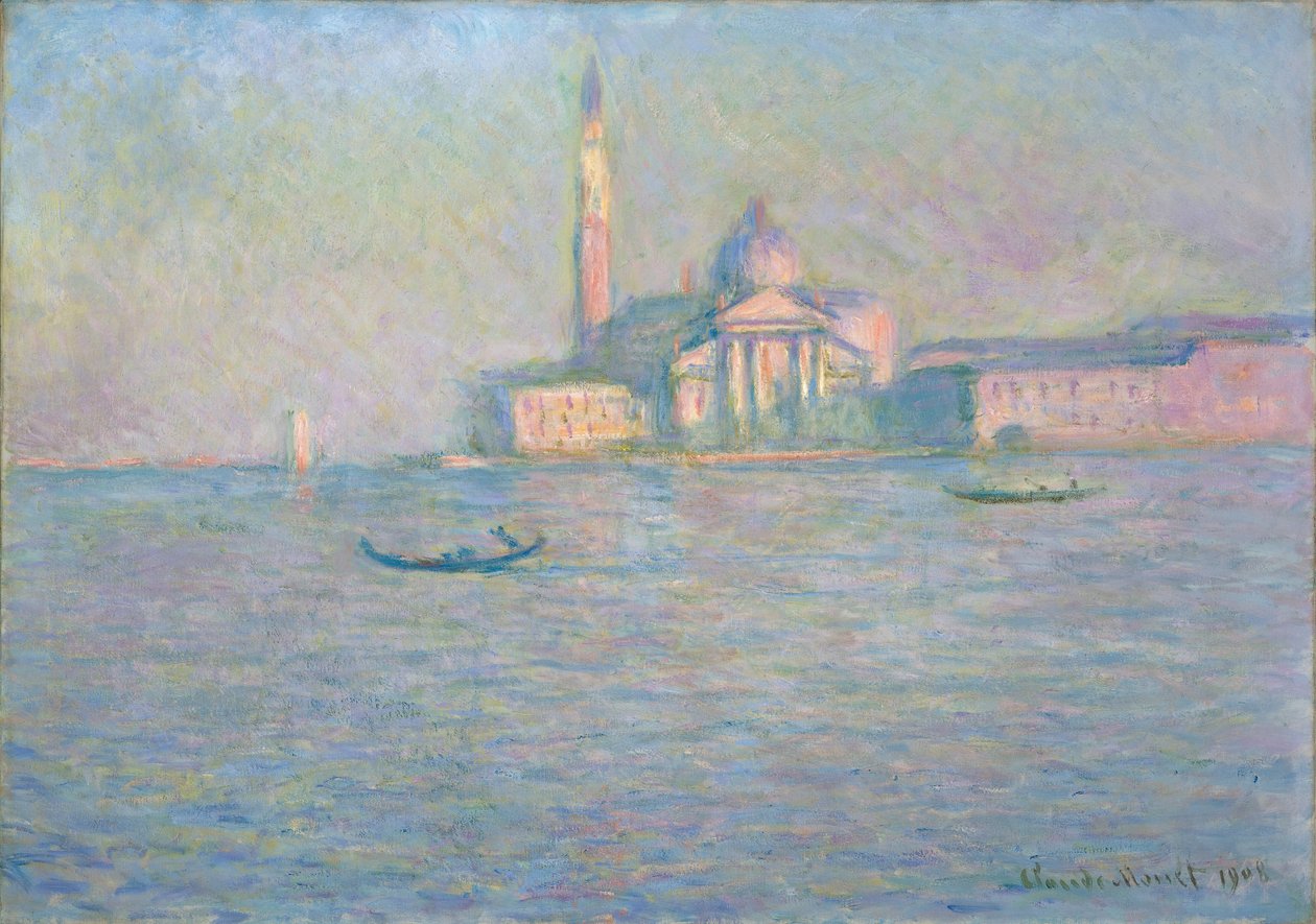 San Giorgio Maggioren kirkko, Venetsia, 1908 tekijältä Claude Monet
