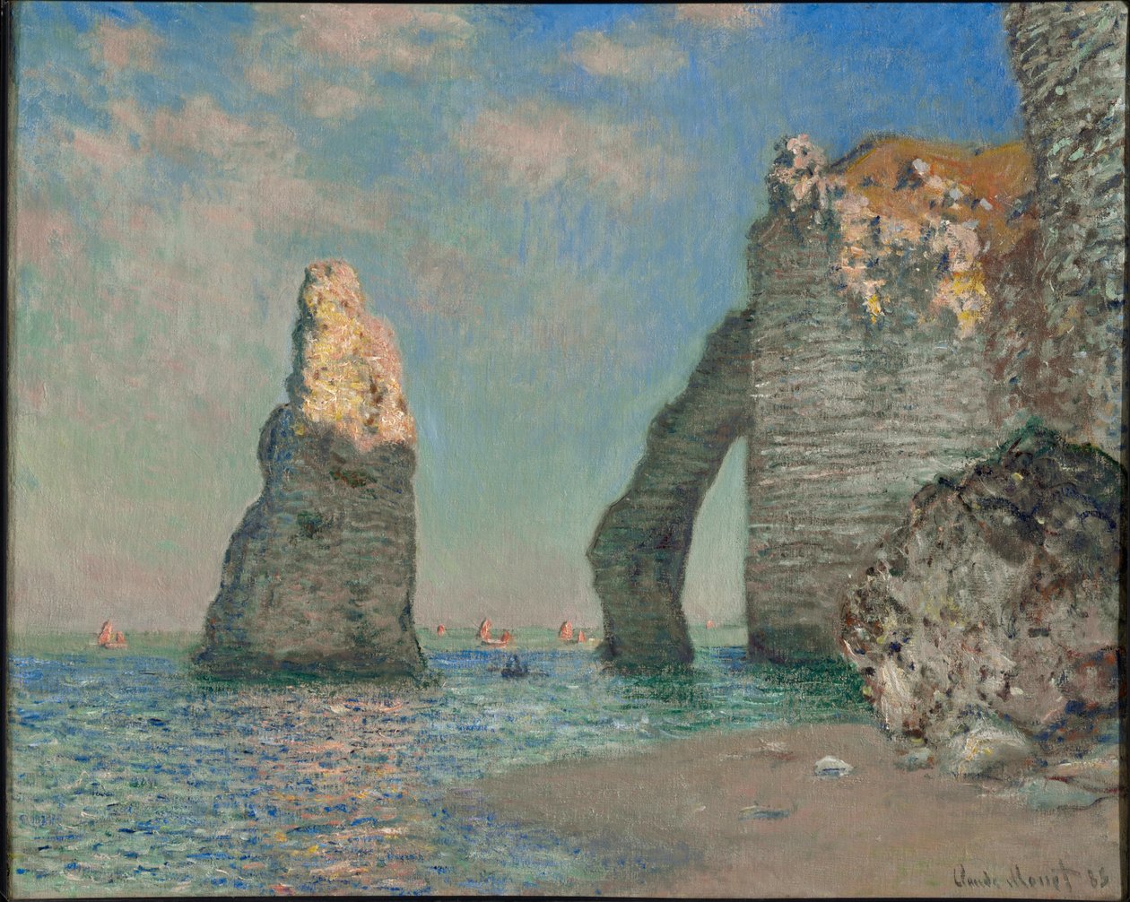 Kalliot Etretatissa tekijältä Claude Monet